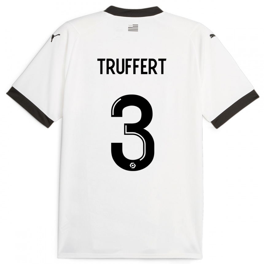 Kids Football Adrien Truffert #3 White Away Jersey 2023/24 T-Shirt