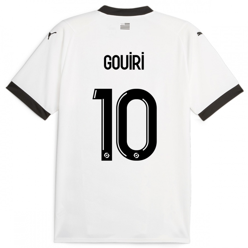 Kids Football Amine Gouiri #10 White Away Jersey 2023/24 T-Shirt