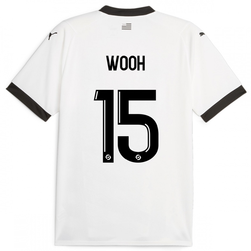 Kids Football Christopher Wooh #15 White Away Jersey 2023/24 T-Shirt
