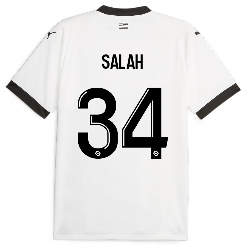 Kids Football Ibrahim Salah #34 White Away Jersey 2023/24 T-Shirt