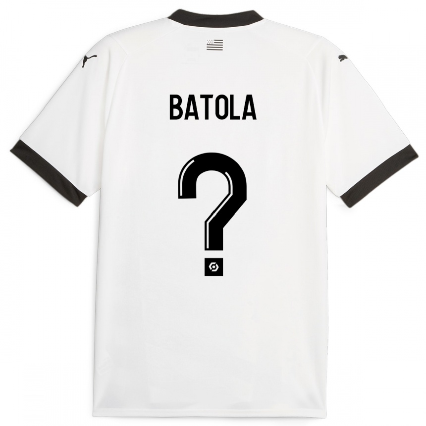 Kids Football Yann Batola #0 White Away Jersey 2023/24 T-Shirt