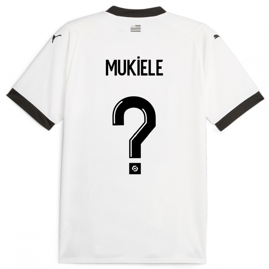 Kids Football Nordan Mukiele #0 White Away Jersey 2023/24 T-Shirt