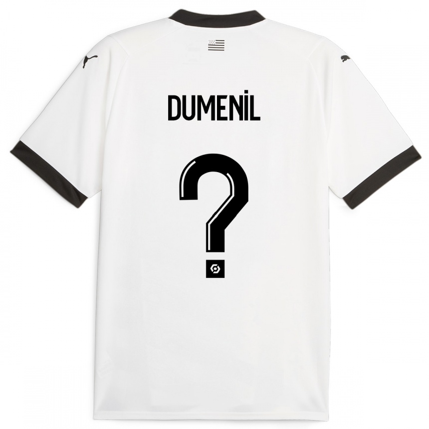 Kids Football Kylian Dumenil #0 White Away Jersey 2023/24 T-Shirt
