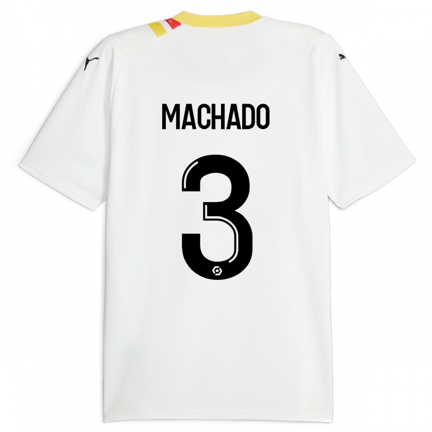 Kids Football Deiver Machado #3 Black Away Jersey 2023/24 T-Shirt