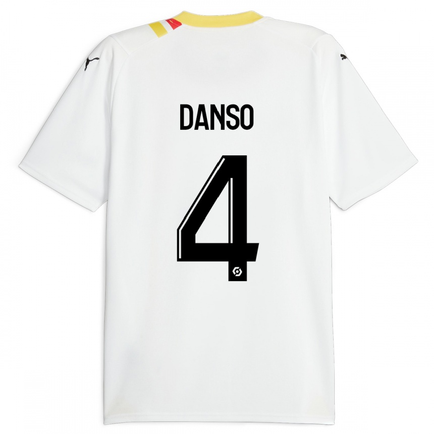 Kids Football Kevin Danso #4 Black Away Jersey 2023/24 T-Shirt