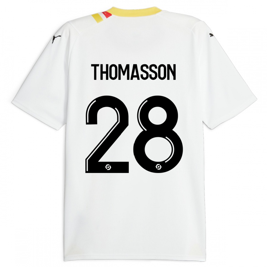 Kids Football Adrien Thomasson #28 Black Away Jersey 2023/24 T-Shirt