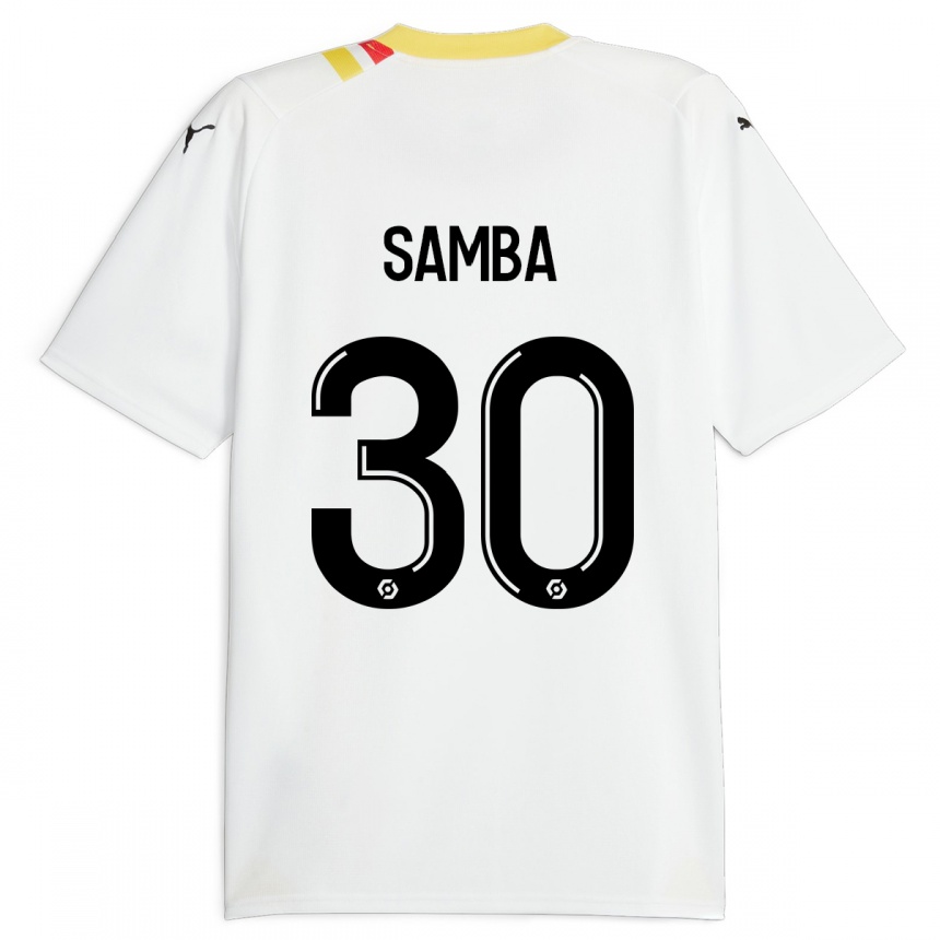 Kids Football Brice Samba #30 Black Away Jersey 2023/24 T-Shirt