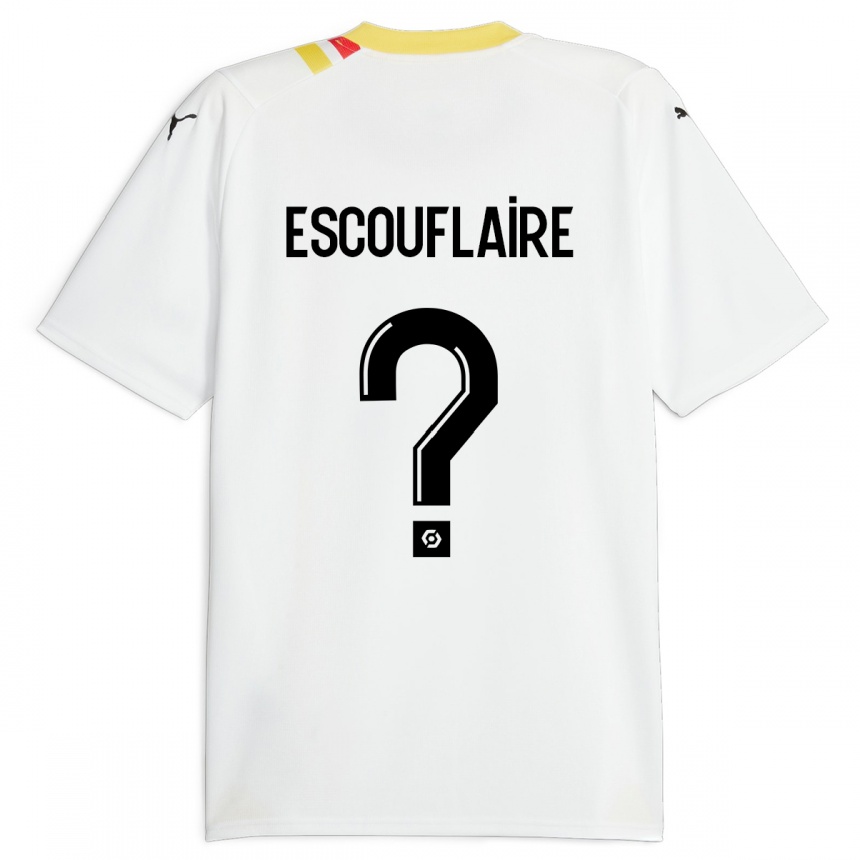 Kids Football Mattéo Escouflaire #0 Black Away Jersey 2023/24 T-Shirt