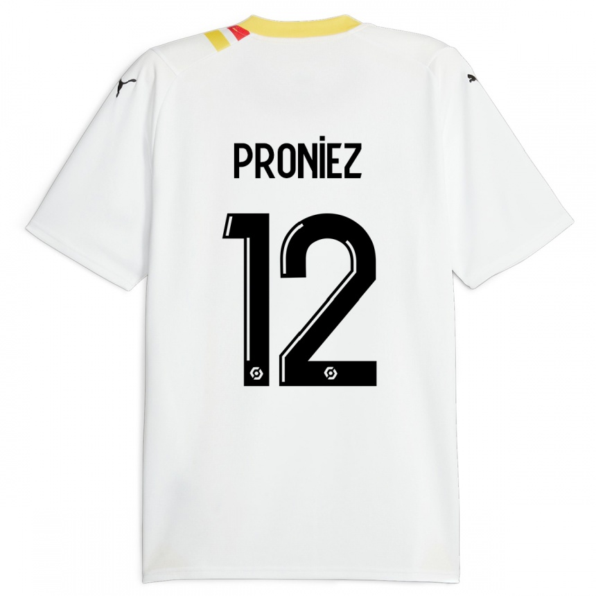 Kids Football Fany Proniez #12 Black Away Jersey 2023/24 T-Shirt