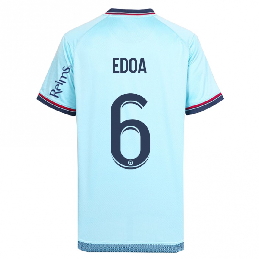 Kids Football Valentin Atangana Edoa #6 Sky Blue Away Jersey 2023/24 T-Shirt