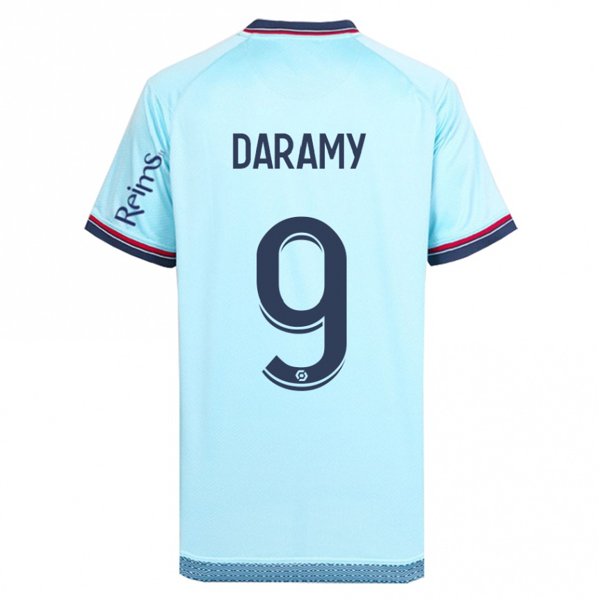 Kids Football Mohamed Daramy #9 Sky Blue Away Jersey 2023/24 T-Shirt