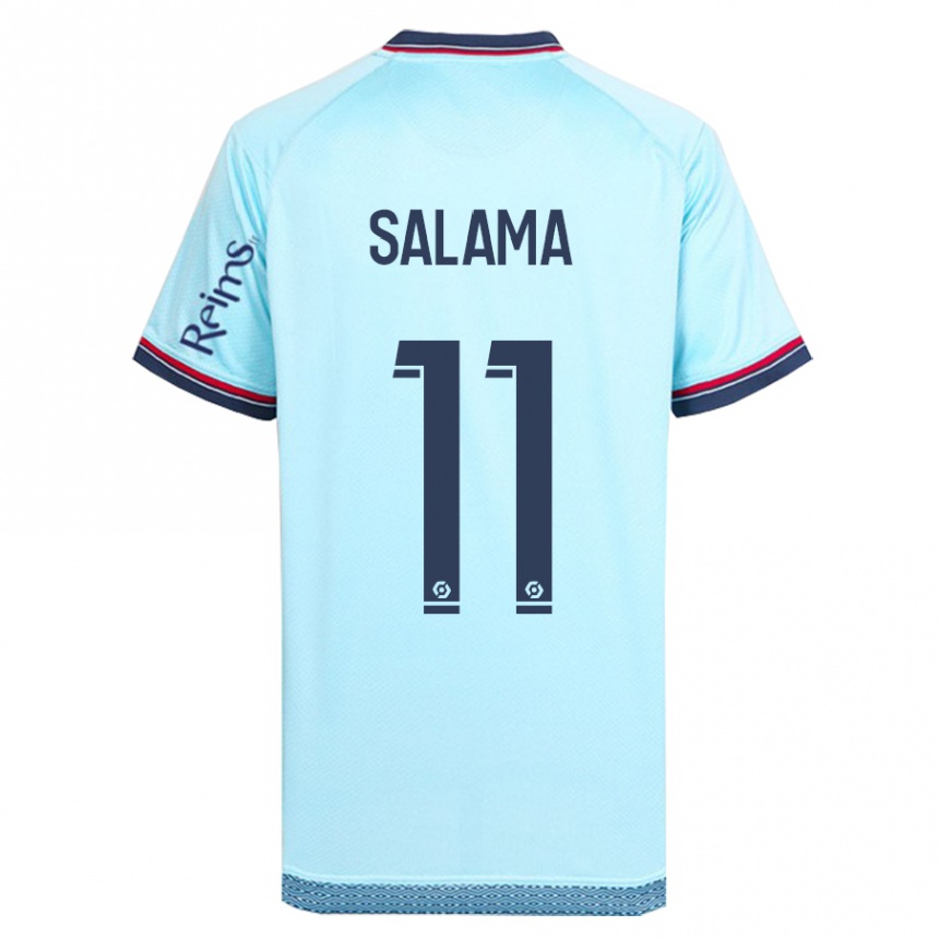 Kids Football Amine Salama #11 Sky Blue Away Jersey 2023/24 T-Shirt