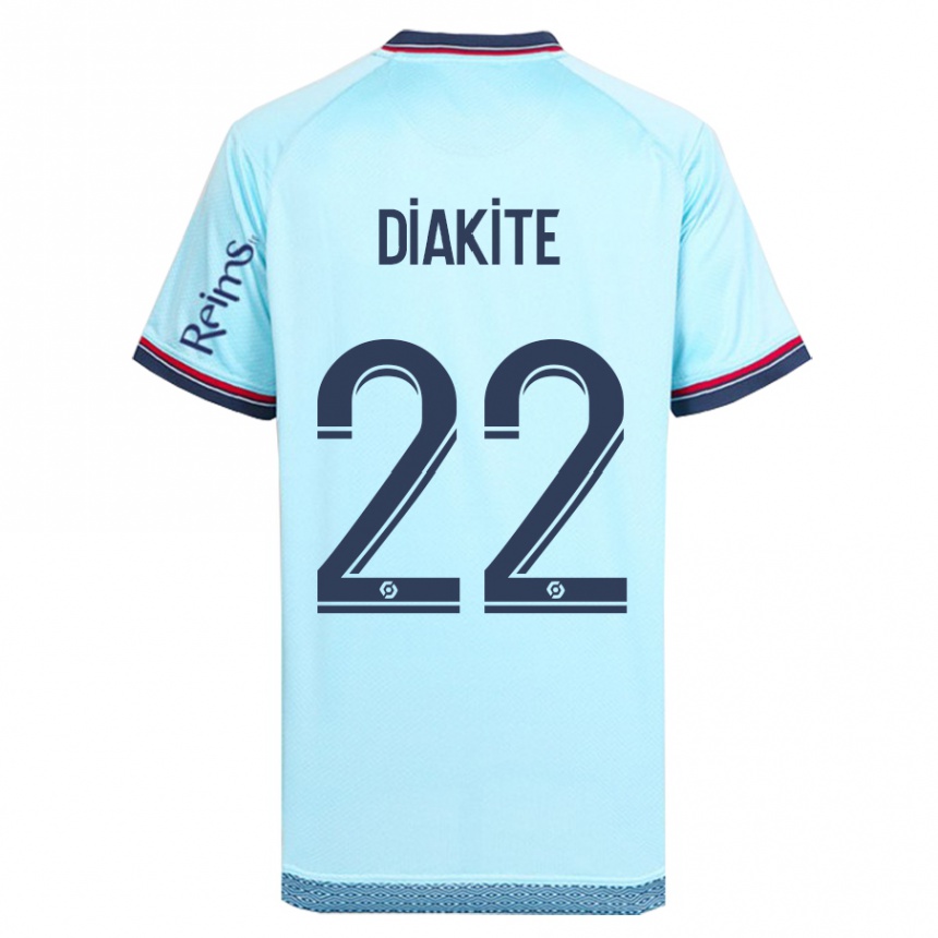 Kids Football Oumar Diakité #22 Sky Blue Away Jersey 2023/24 T-Shirt