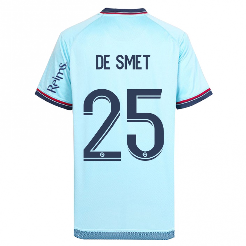 Kids Football Thibault De Smet #25 Sky Blue Away Jersey 2023/24 T-Shirt