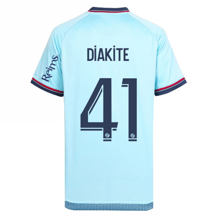 Kids Football Ibrahim Diakité #41 Sky Blue Away Jersey 2023/24 T-Shirt