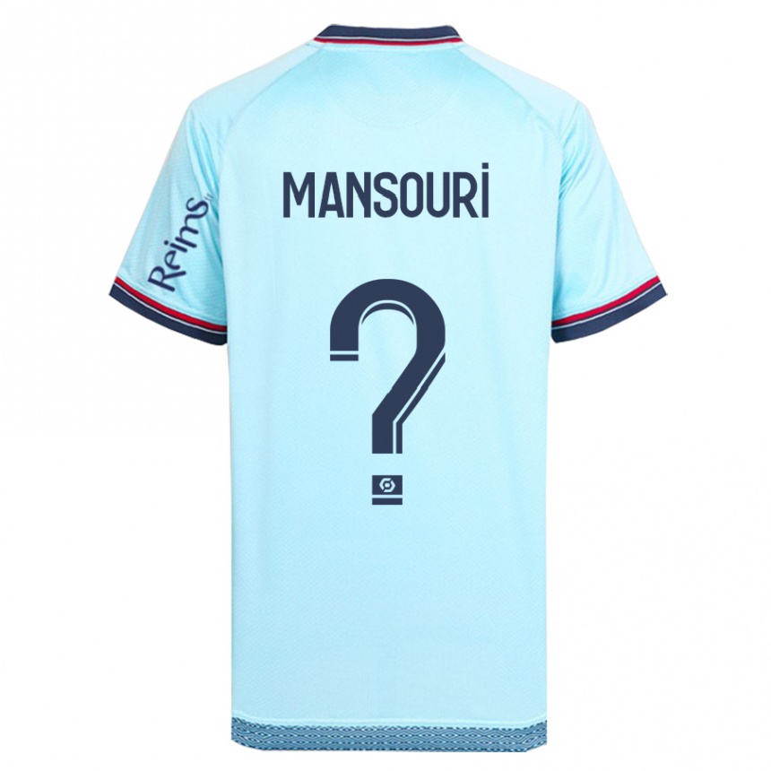 Kids Football Keryane Mansouri #0 Sky Blue Away Jersey 2023/24 T-Shirt