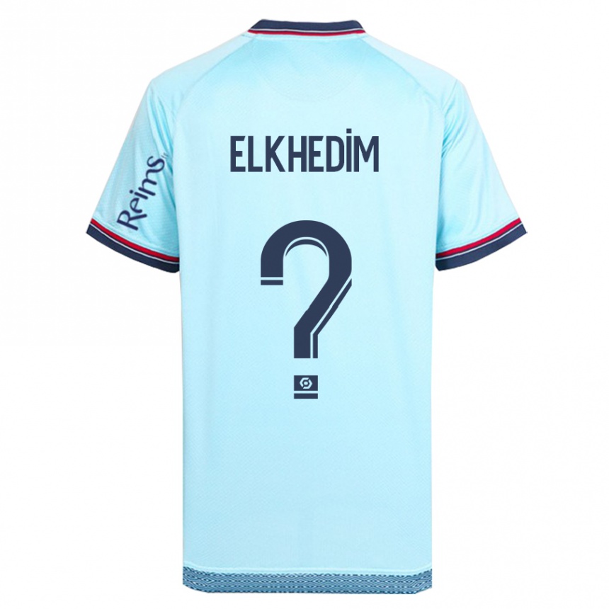 Kids Football Abdenoor Elkhedim #0 Sky Blue Away Jersey 2023/24 T-Shirt