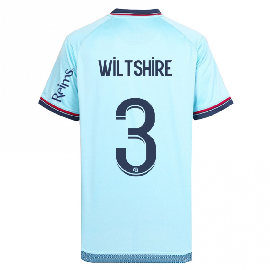 Kids Football Tiernny Wiltshire #3 Sky Blue Away Jersey 2023/24 T-Shirt