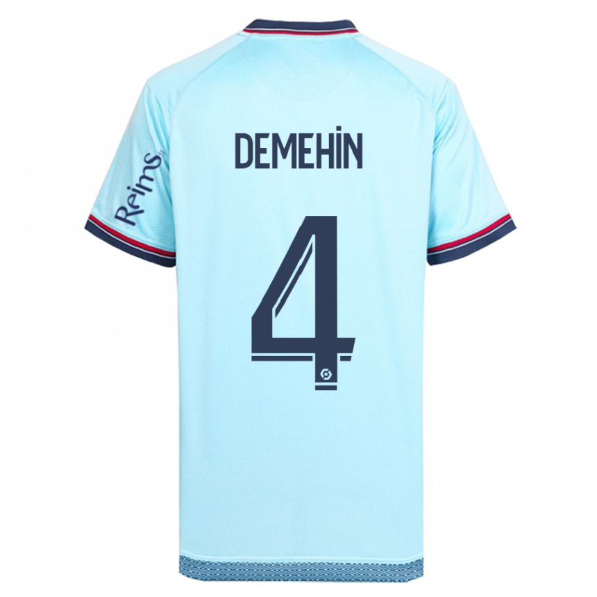 Kids Football Blessing Demehin #4 Sky Blue Away Jersey 2023/24 T-Shirt