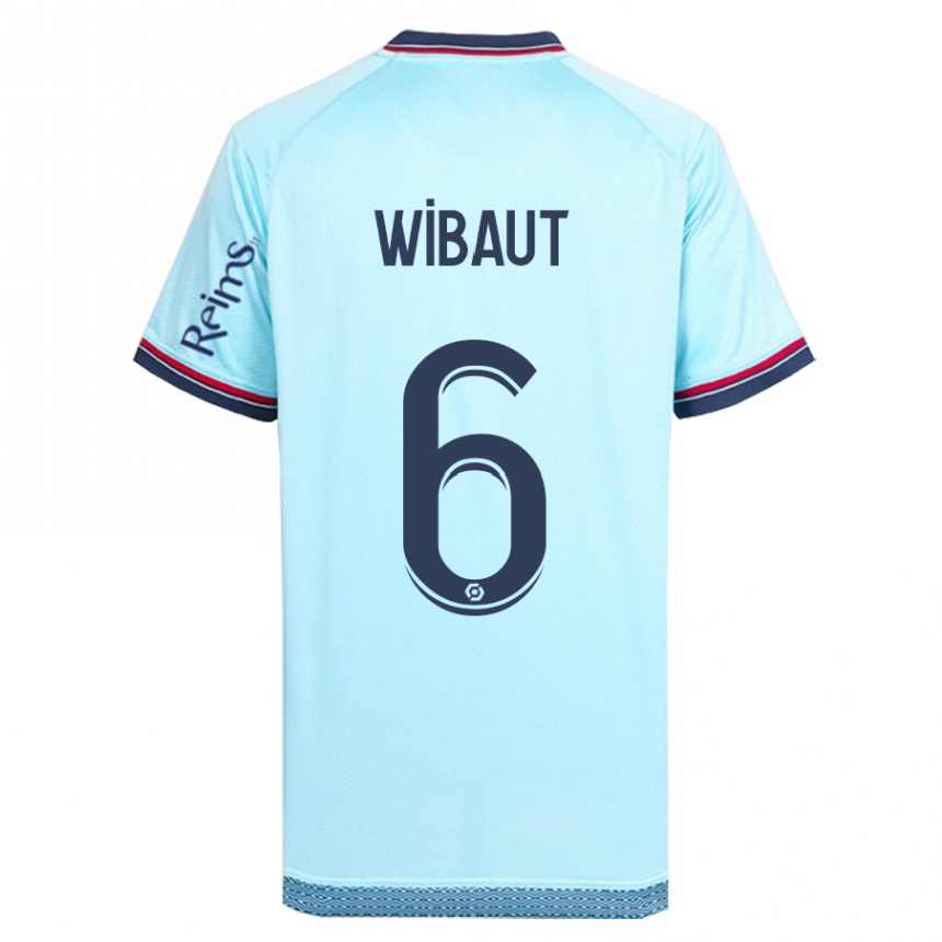 Kids Football Clara Wibaut #6 Sky Blue Away Jersey 2023/24 T-Shirt