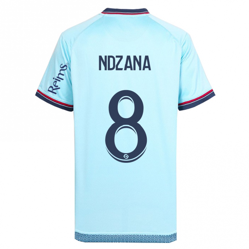 Kids Football Colette Ndzana Fegue #8 Sky Blue Away Jersey 2023/24 T-Shirt