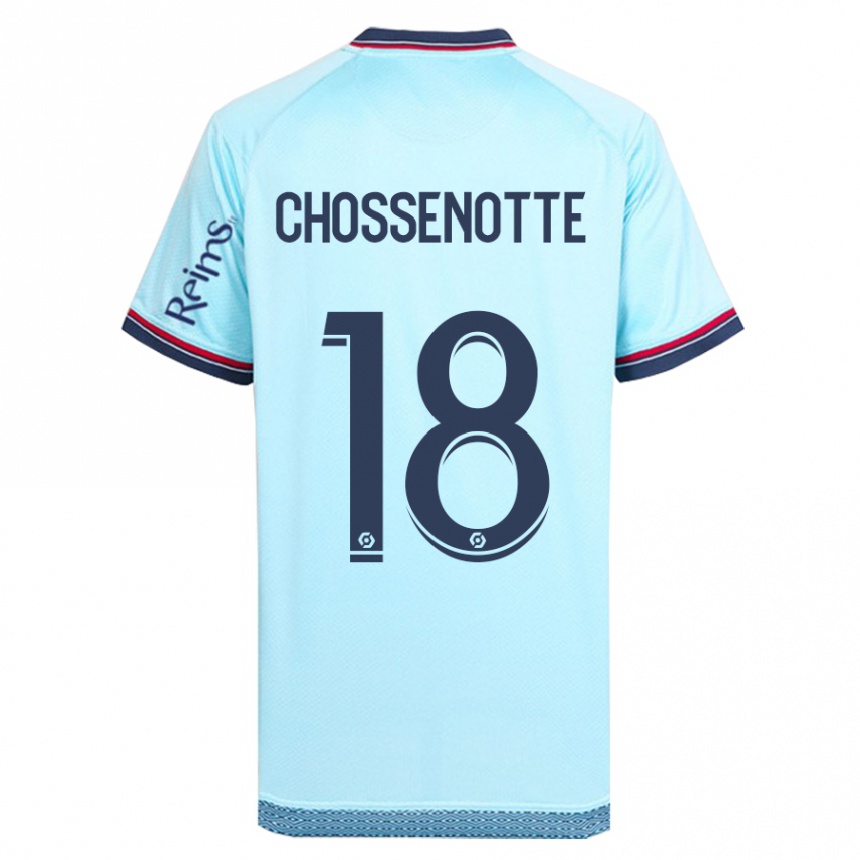 Kids Football Shana Chossenotte #18 Sky Blue Away Jersey 2023/24 T-Shirt