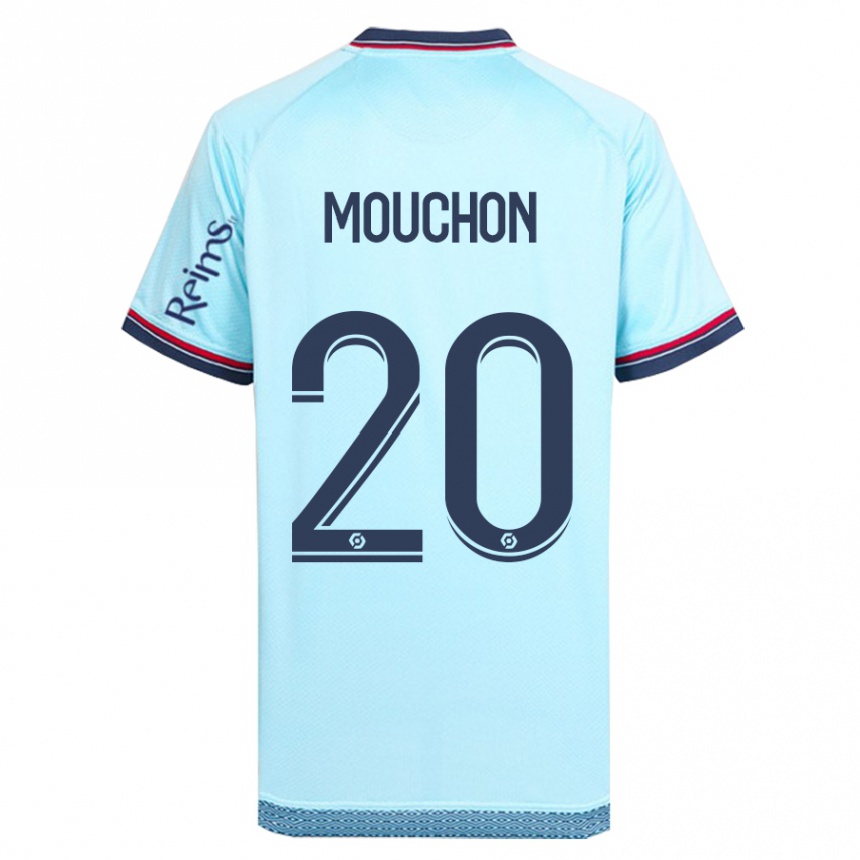 Kids Football Noemie Mouchon #20 Sky Blue Away Jersey 2023/24 T-Shirt