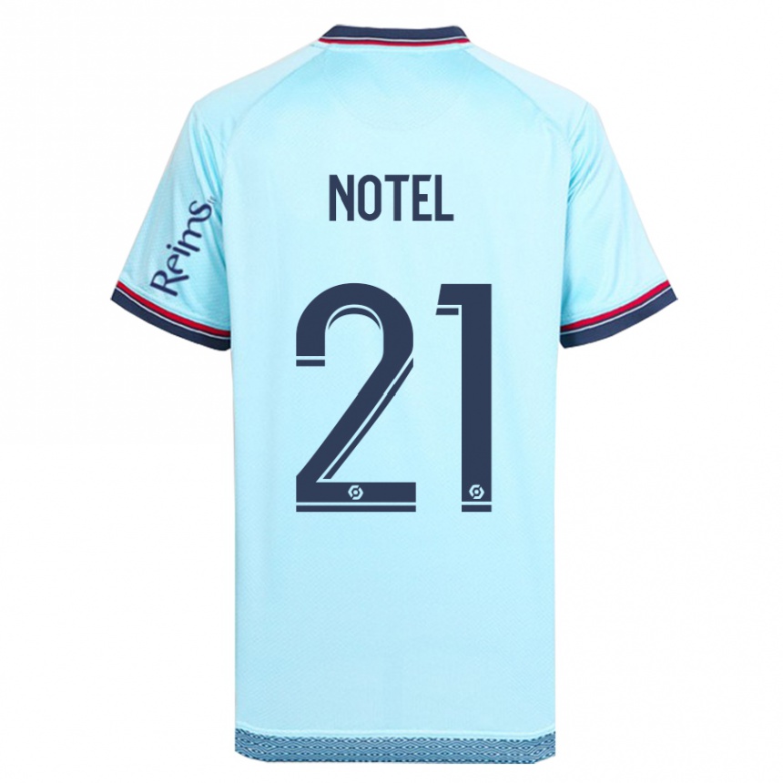 Kids Football Lea Notel #21 Sky Blue Away Jersey 2023/24 T-Shirt