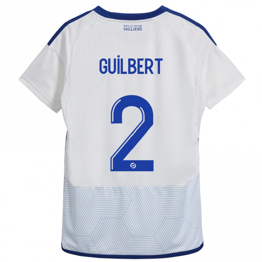 Kids Football Frédéric Guilbert #2 White Away Jersey 2023/24 T-Shirt