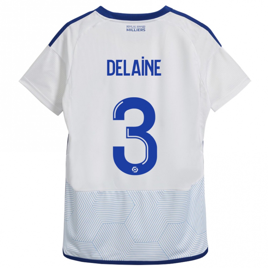 Kids Football Thomas Delaine #3 White Away Jersey 2023/24 T-Shirt