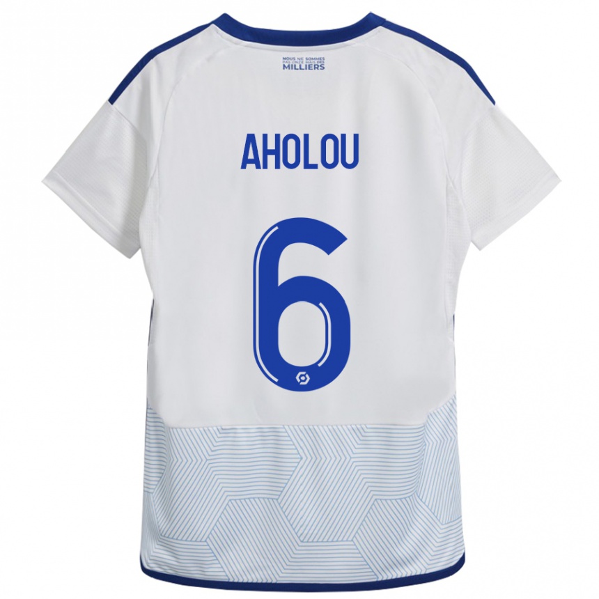 Kids Football Jean-Eudes Aholou #6 White Away Jersey 2023/24 T-Shirt