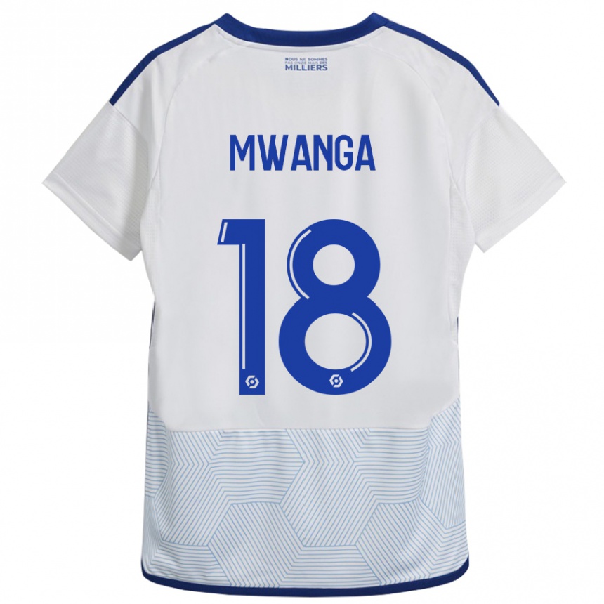 Kids Football Junior Mwanga #18 White Away Jersey 2023/24 T-Shirt