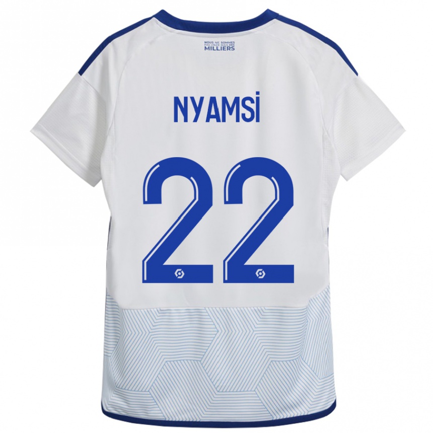 Kids Football Gerzino Nyamsi #22 White Away Jersey 2023/24 T-Shirt