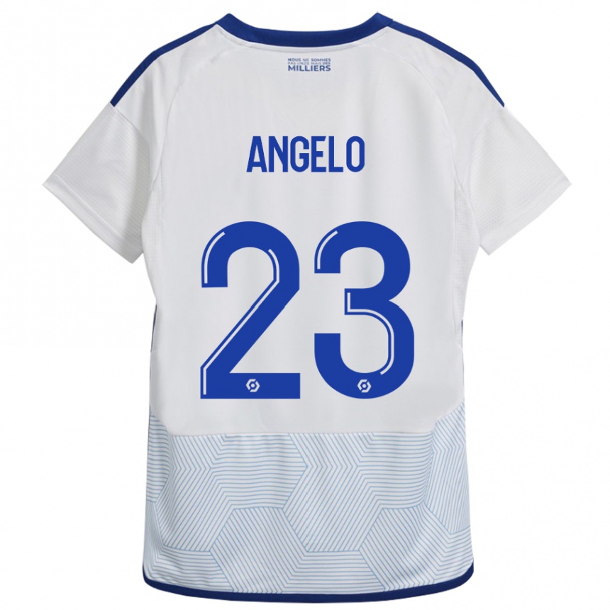 Kids Football Ângelo #23 White Away Jersey 2023/24 T-Shirt