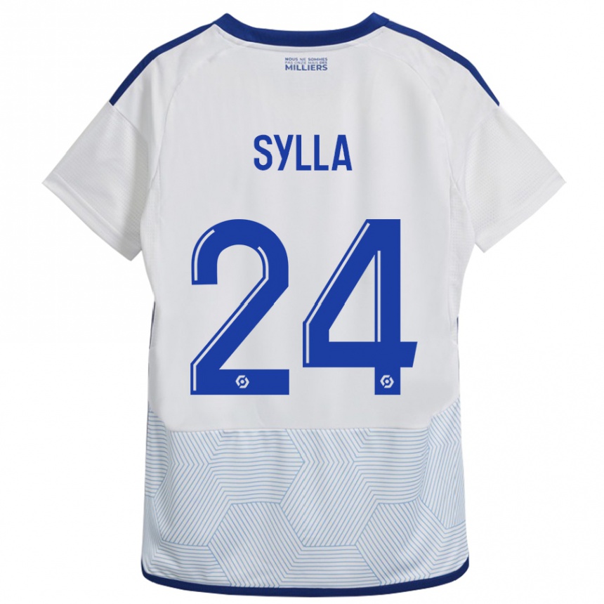 Kids Football Abakar Sylla #24 White Away Jersey 2023/24 T-Shirt