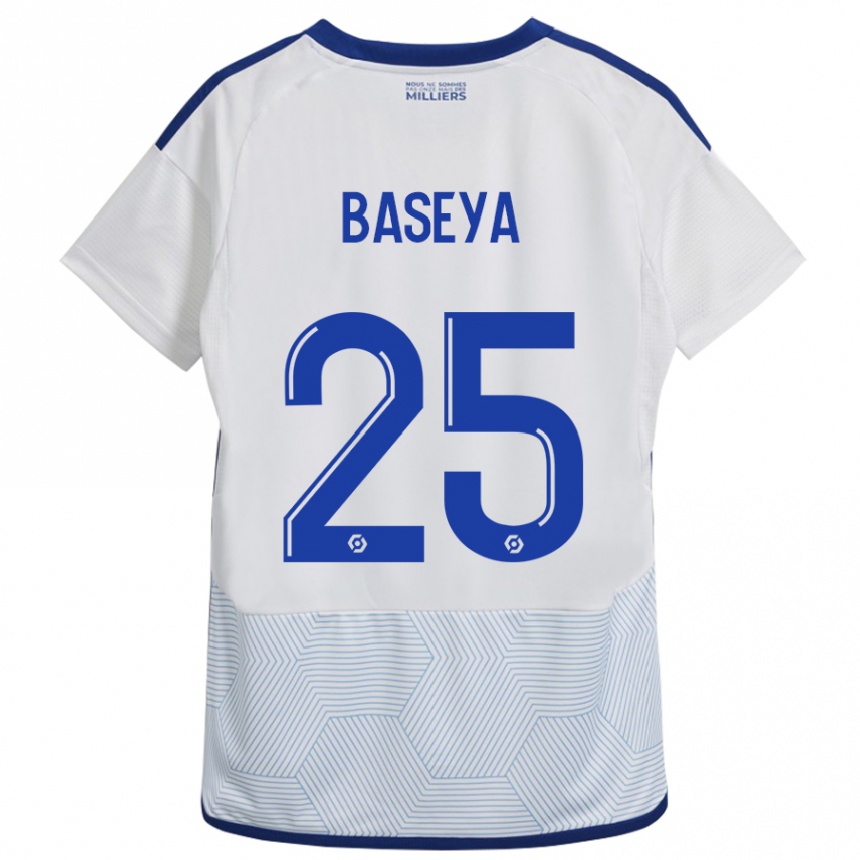 Kids Football Steven Baseya #25 White Away Jersey 2023/24 T-Shirt