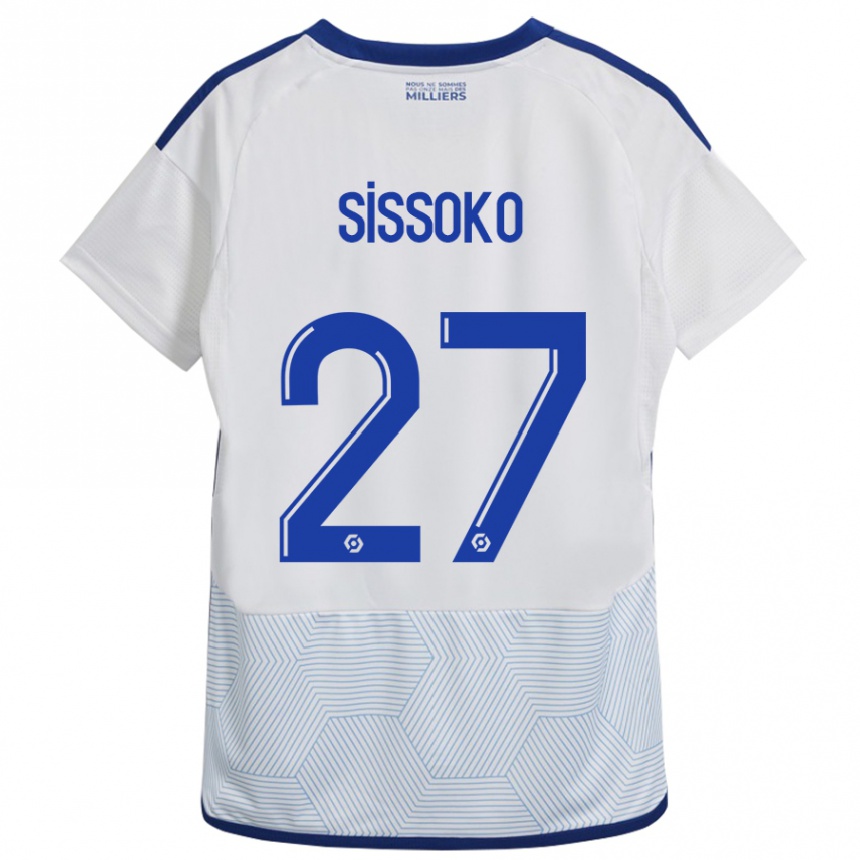 Kids Football Ibrahima Sissoko #27 White Away Jersey 2023/24 T-Shirt