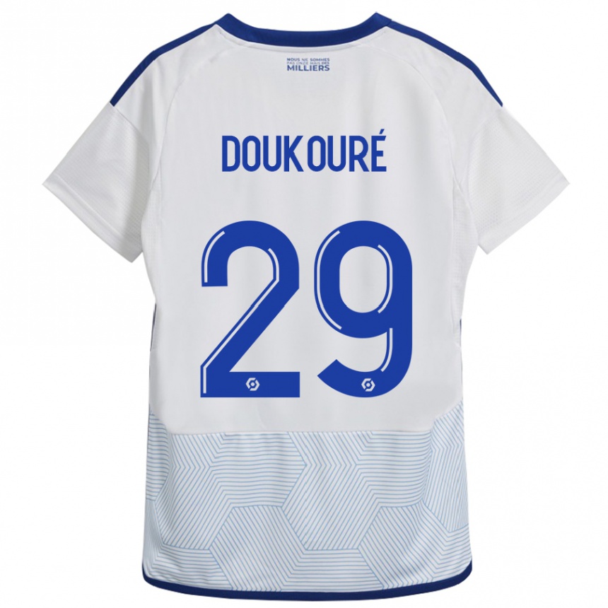 Kids Football Ismaël Doukouré #29 White Away Jersey 2023/24 T-Shirt