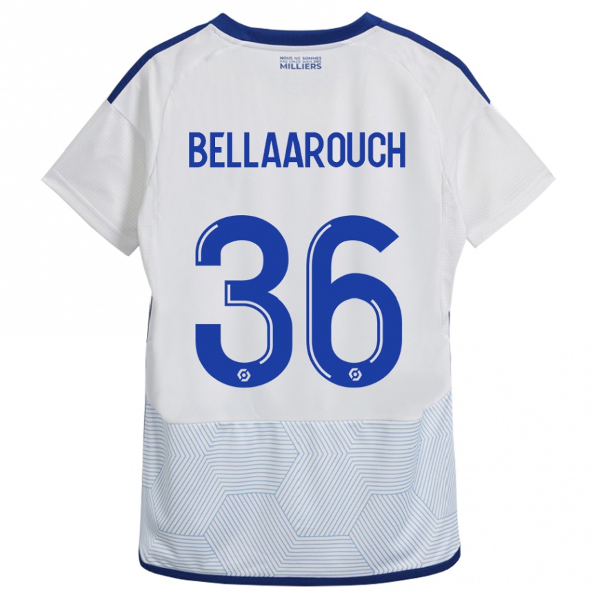 Kids Football Alaa Bellaarouch #36 White Away Jersey 2023/24 T-Shirt