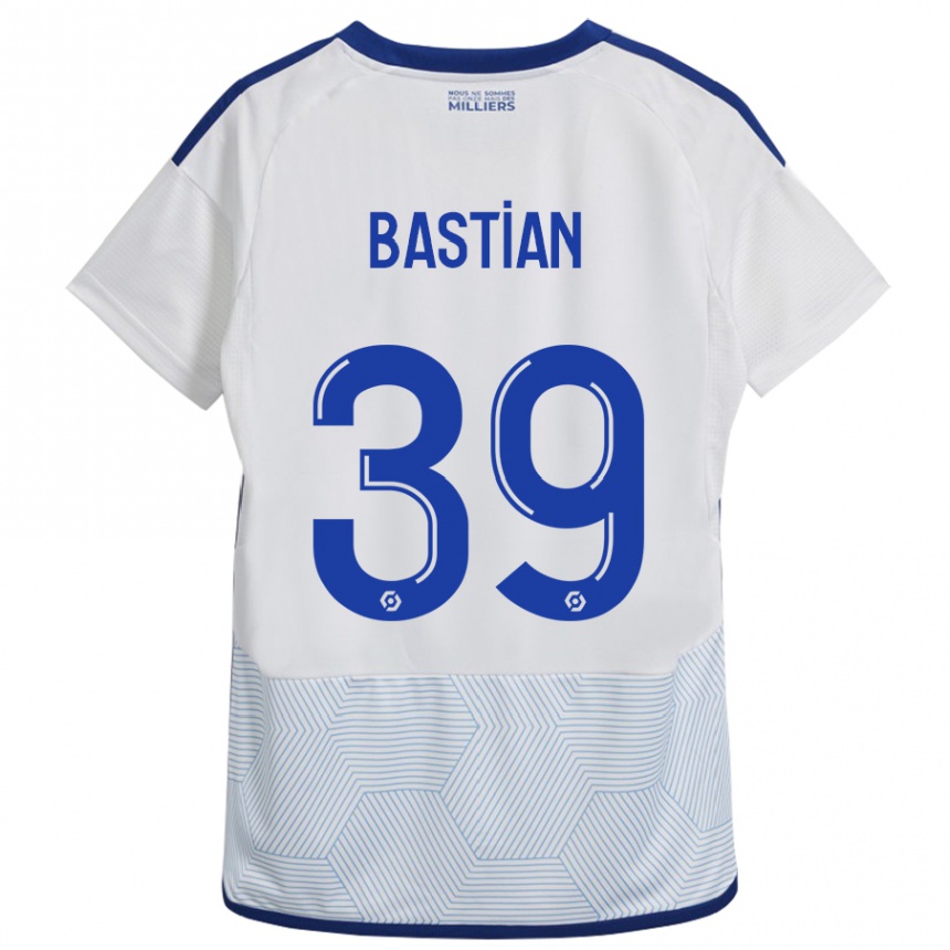 Kids Football Maxime Bastian #39 White Away Jersey 2023/24 T-Shirt