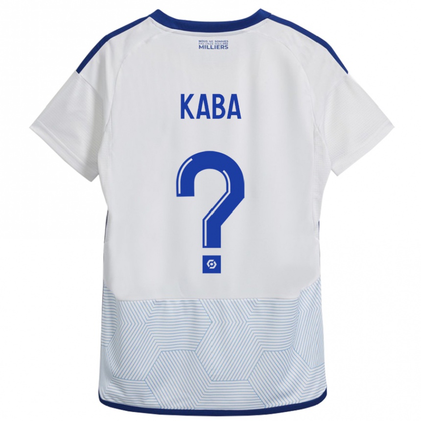 Kids Football Kanfory Kaba #0 White Away Jersey 2023/24 T-Shirt