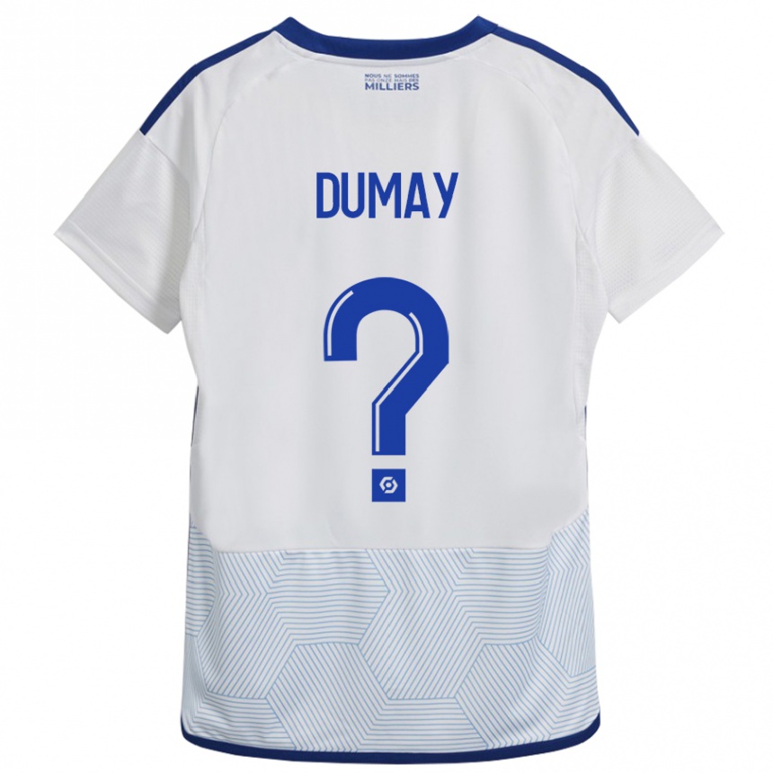 Kids Football Yoann Dumay #0 White Away Jersey 2023/24 T-Shirt