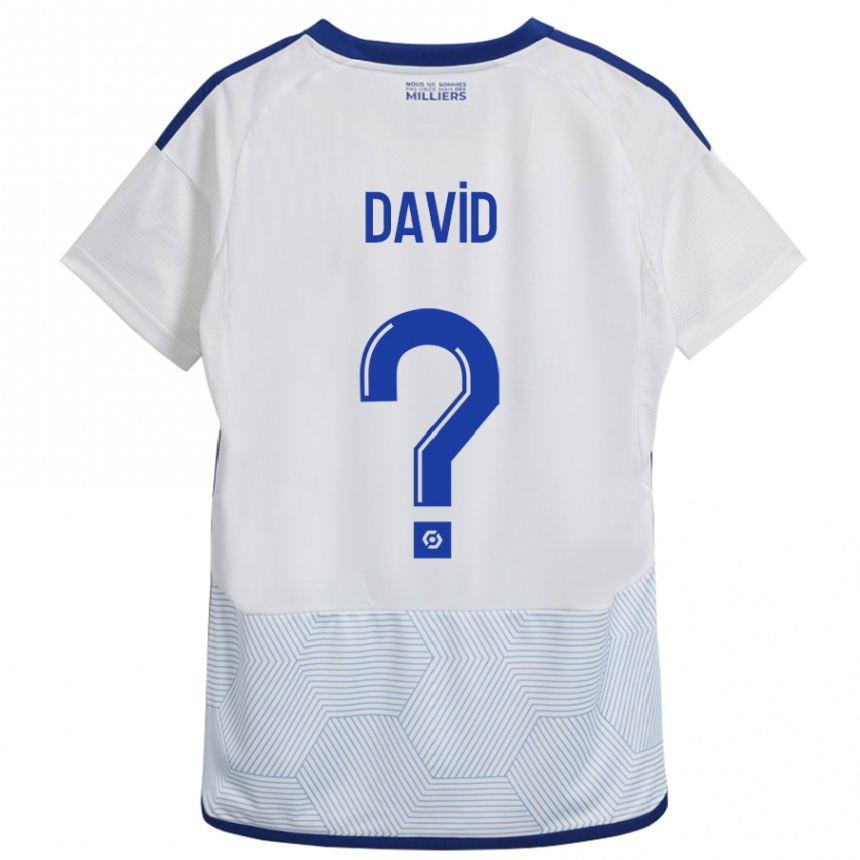 Kids Football David #0 White Away Jersey 2023/24 T-Shirt