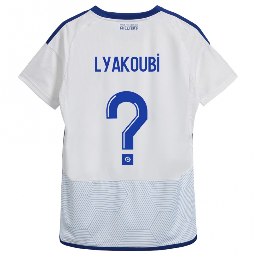 Kids Football Oussama Lyakoubi #0 White Away Jersey 2023/24 T-Shirt