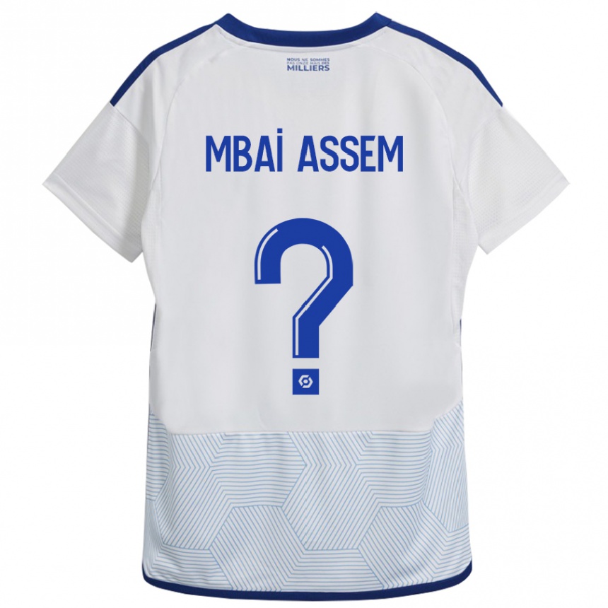 Kids Football Chris Mbaï-Assem #0 White Away Jersey 2023/24 T-Shirt