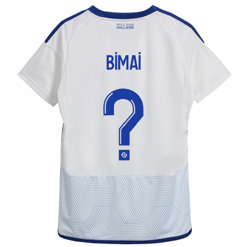 Kids Football Longin Bimai #0 White Away Jersey 2023/24 T-Shirt