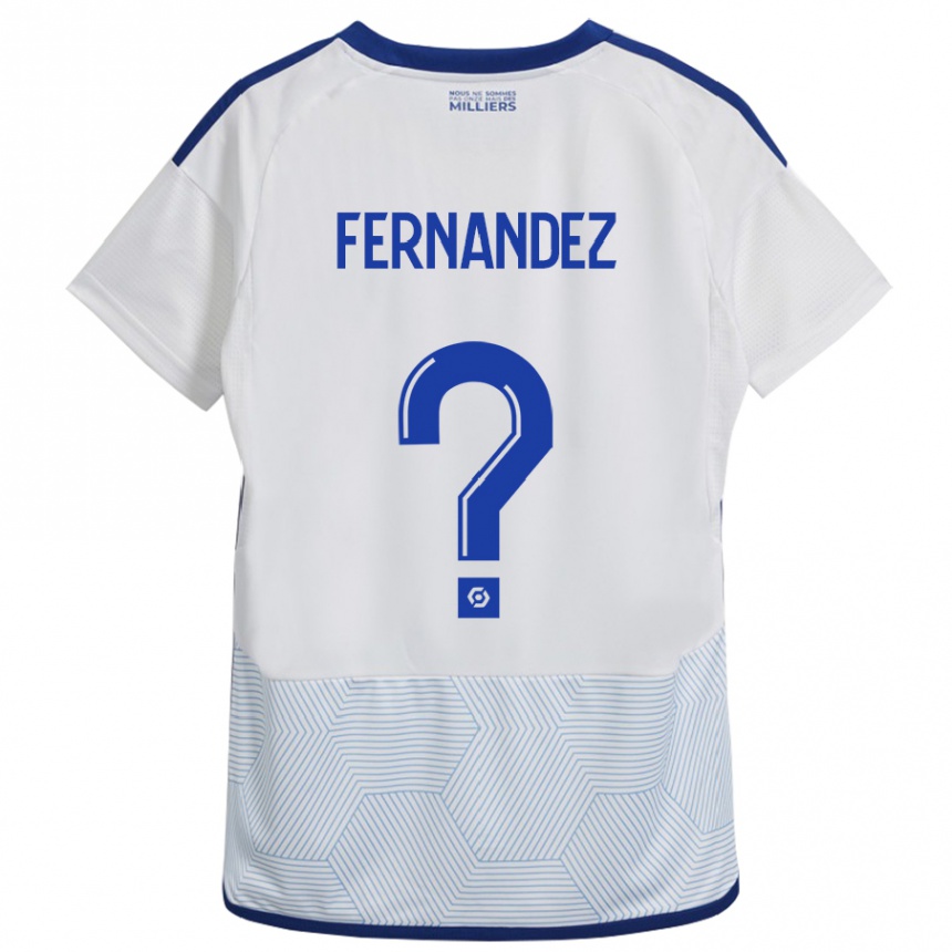 Kids Football Elies Araar Fernandez #0 White Away Jersey 2023/24 T-Shirt