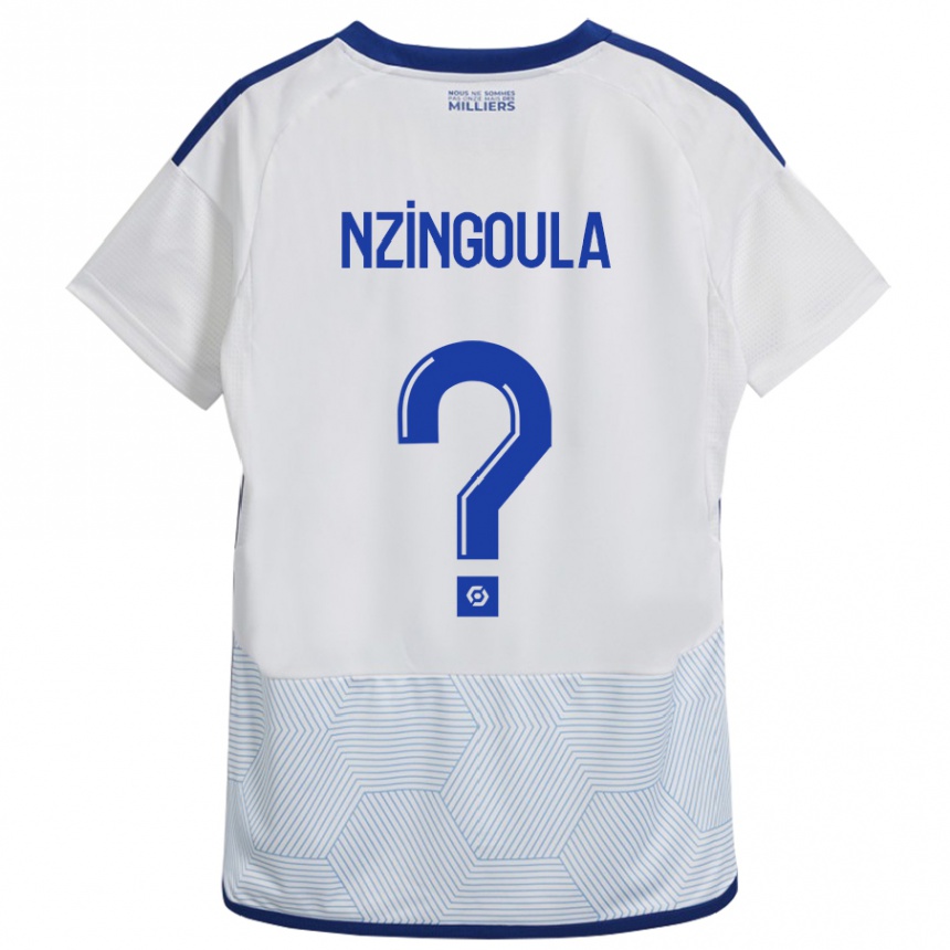 Kids Football Rabby Nzingoula #0 White Away Jersey 2023/24 T-Shirt