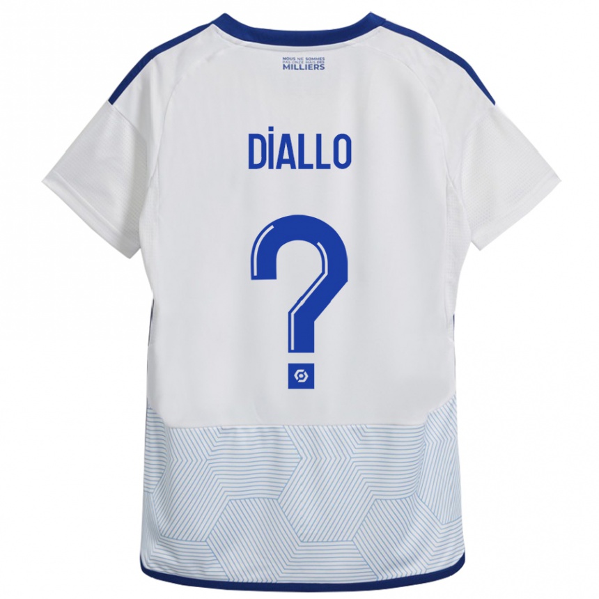 Kids Football Zoumana Diallo #0 White Away Jersey 2023/24 T-Shirt