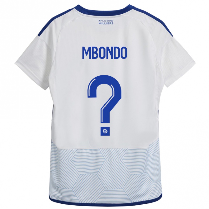 Kids Football Fredy André Mbondo #0 White Away Jersey 2023/24 T-Shirt